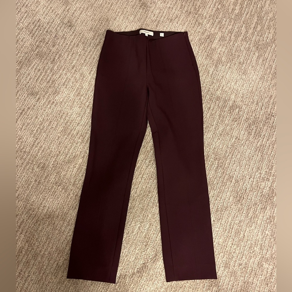 NWOT- Vince cropped stretchy pant- burgundy, XS